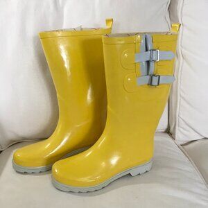 Henry Ferrera Yellow Winter Rain Boots size 8